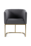 U-Shaped Brass Base Dining Chair | OROA Modern Yukon | Oroatrade.com