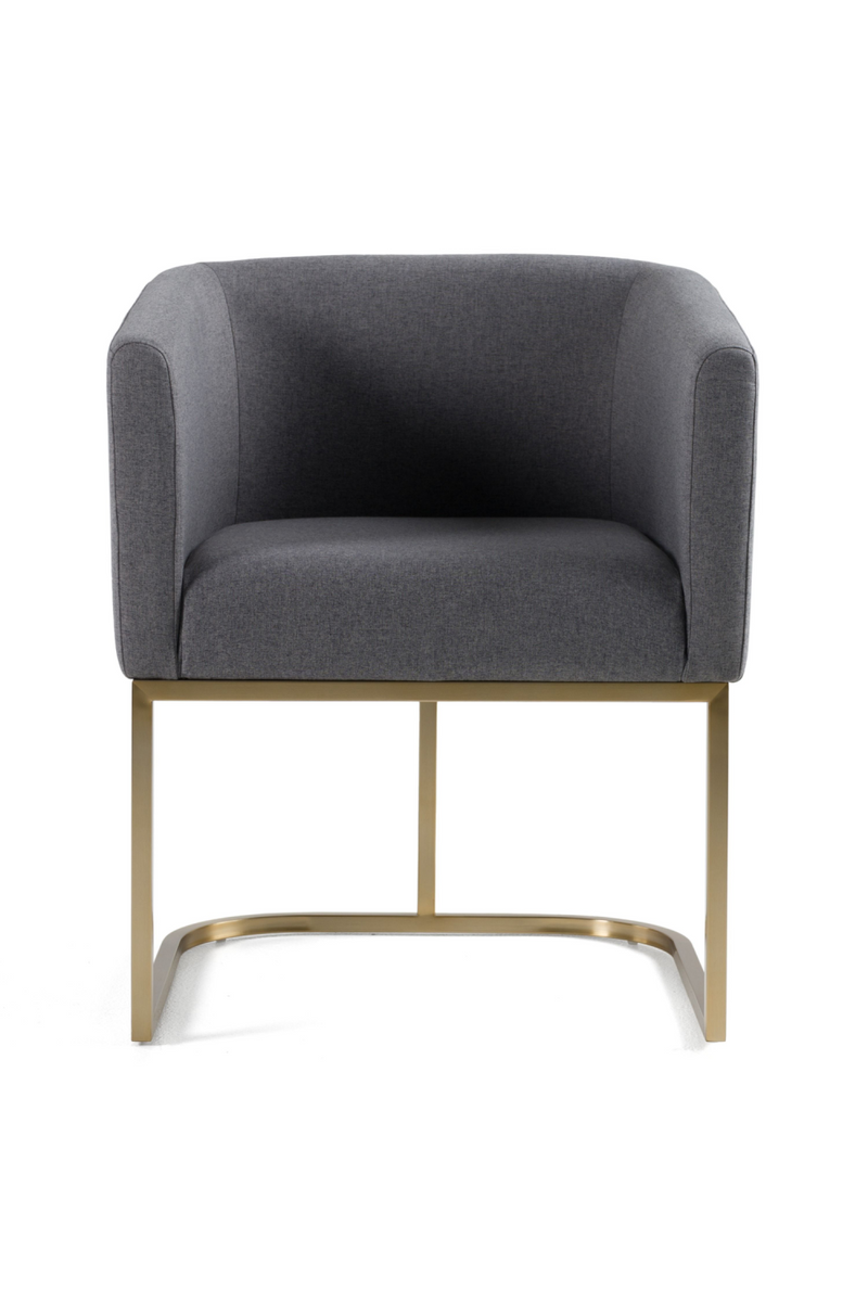 U-Shaped Brass Base Dining Chair | OROA Modern Yukon | Oroatrade.com