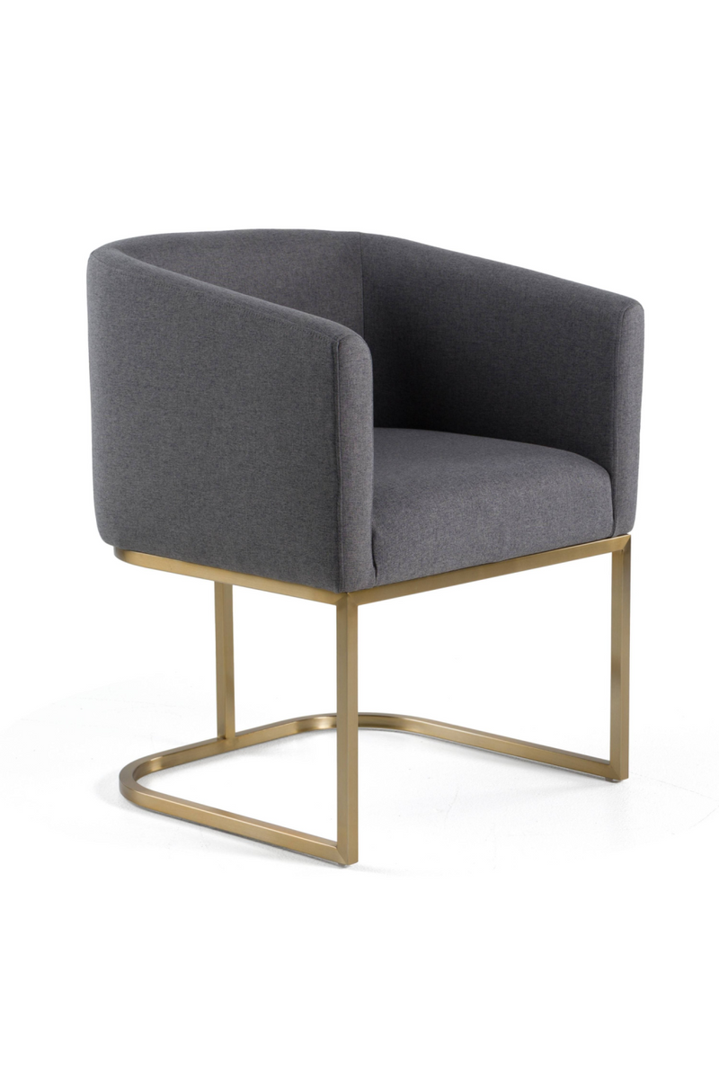 U-Shaped Brass Base Dining Chair | OROA Modern Yukon | Oroatrade.com