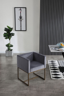 Square Tuxedo Arm Dining Chair | OROA Modern Marty | Oroatrade.com