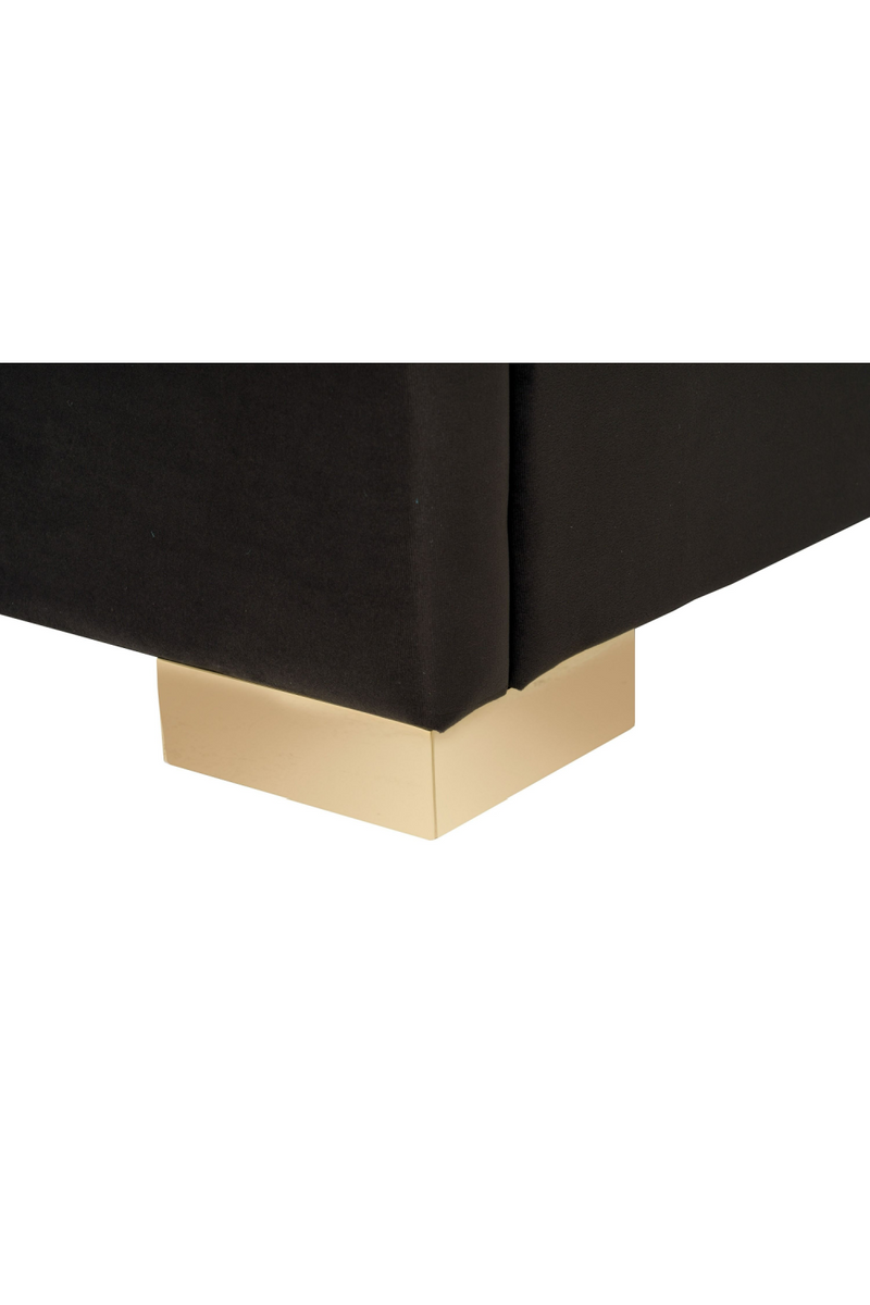 Dark Brown Velvet Bed | OROA Modern Daystar | Oroatrade.com