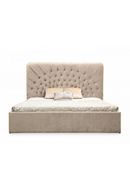 Tufted Beige Velvet Queen Bed | OROA Modern Moontide | Oroatrade.com