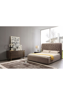 Tufted Beige Velvet Queen Bed | OROA Modern Moontide | Oroatrade.com