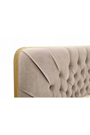 Tufted Beige Velvet Queen Bed | OROA Modern Moontide | Oroatrade.com