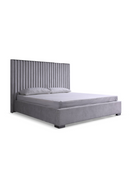 Gray Velvet King Platform Bed | OROA Modern Splendor | Oroatrade.com