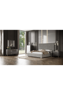 Gray Velvet King Platform Bed | OROA Modern Splendor | Oroatrade.com