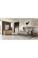 Taupe Microfiber Bed | OROA Modern Roma | Oroatrade.com