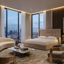 Taupe Microfiber Bed | OROA Modern Roma