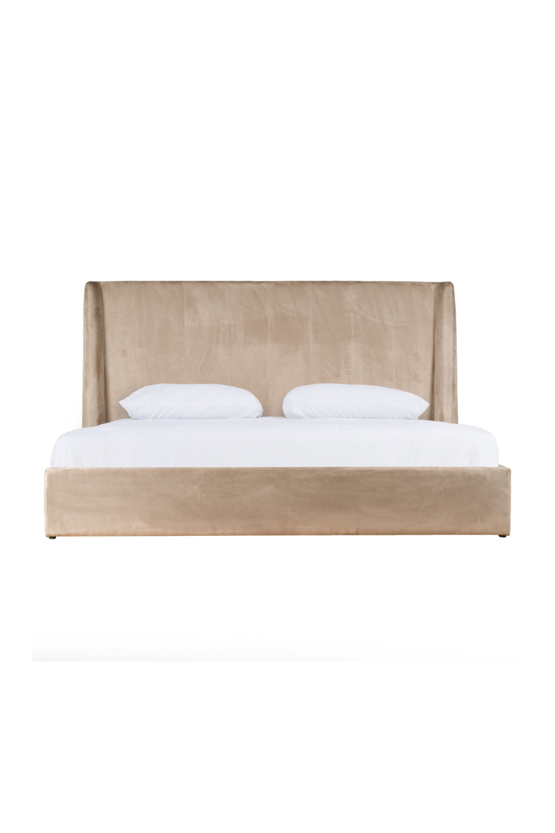 Taupe Microfiber Bed | OROA Modern Roma | Oroatrade.com