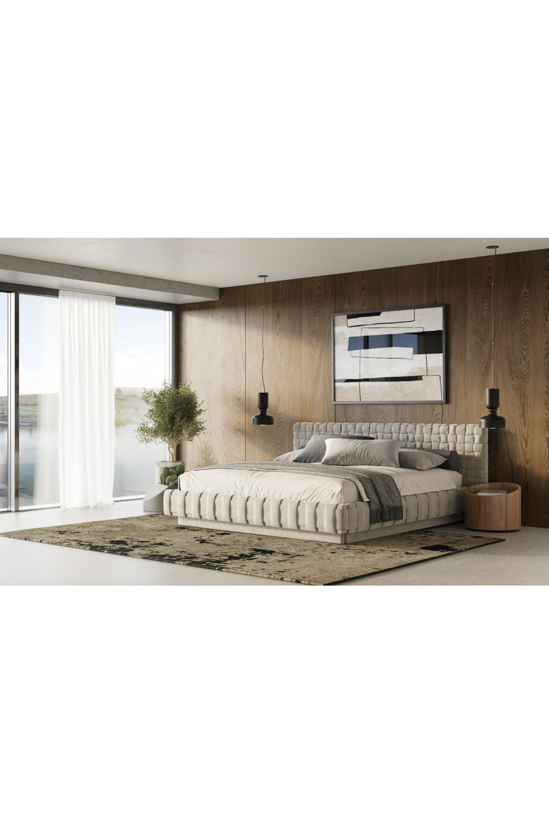 Gray Velvet Bed | OROA Modern Concord | Oroatrade.com
