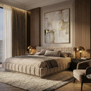 Gray Velvet Bed | OROA Modern Concord