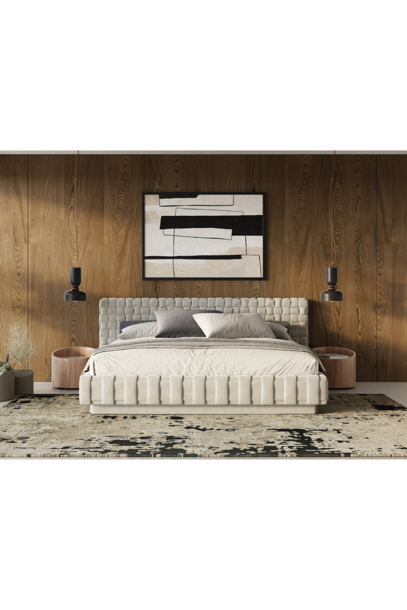 Gray Velvet Bed | OROA Modern Concord | Oroatrade.com