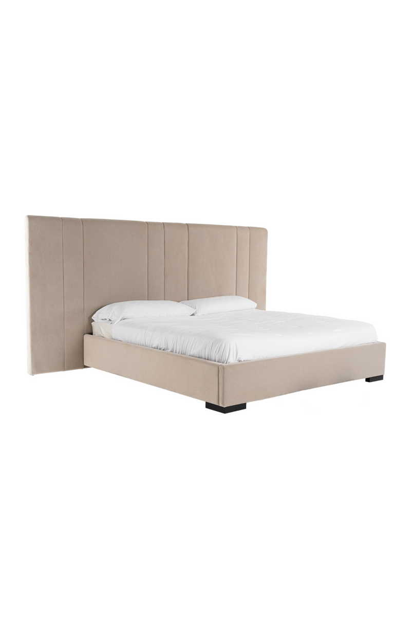 Beige Velvet Bed | OROA Modern Penelope | Oroatrade.com