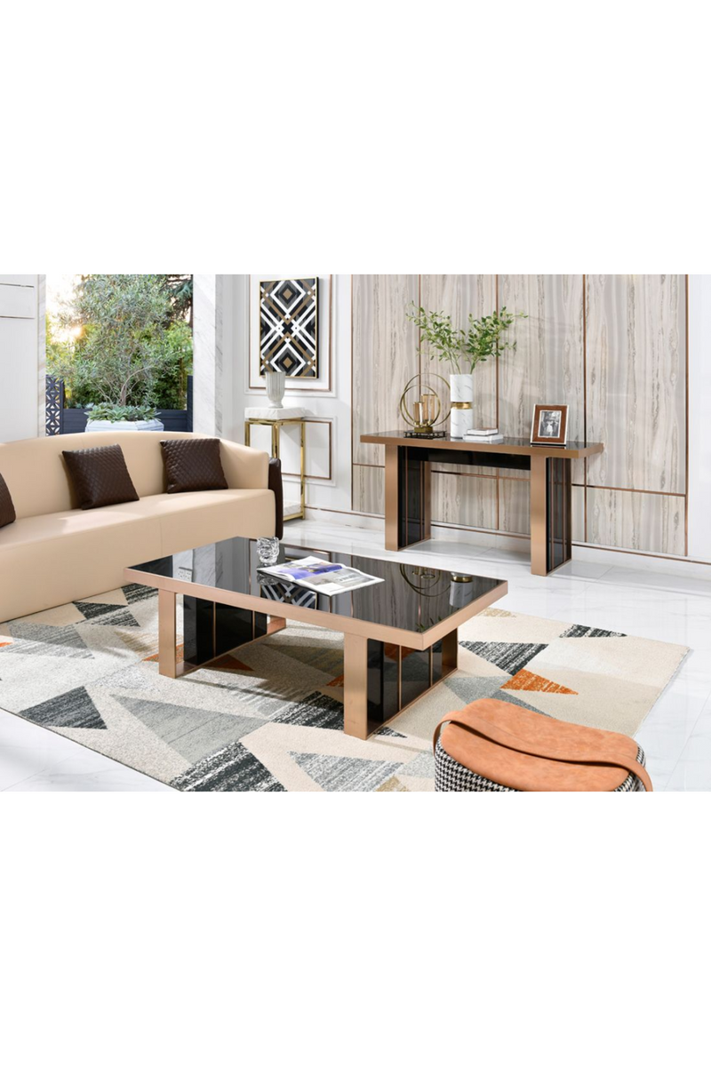 Black Glass Coffee Table | OROA Modern Cartier | Oroatrade.com