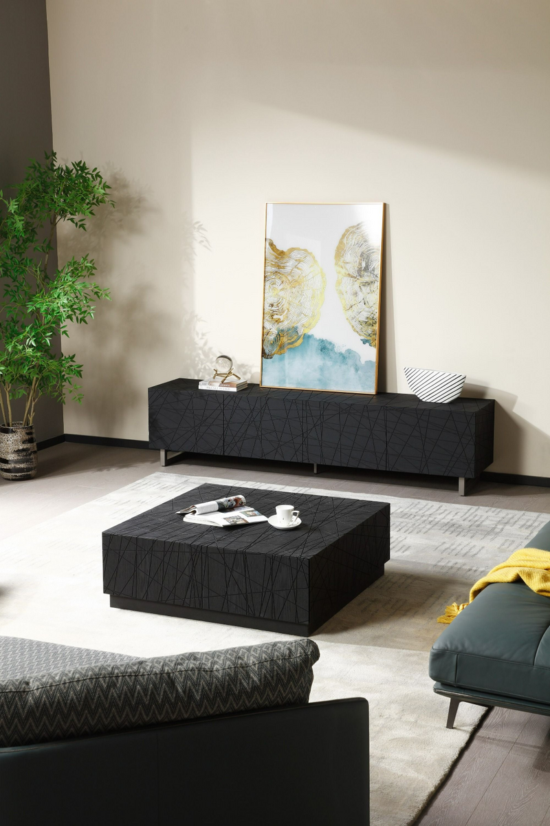 Black Square 4-Drawer Coffee Table | OROA Modern Kenda | Oroatrade.com