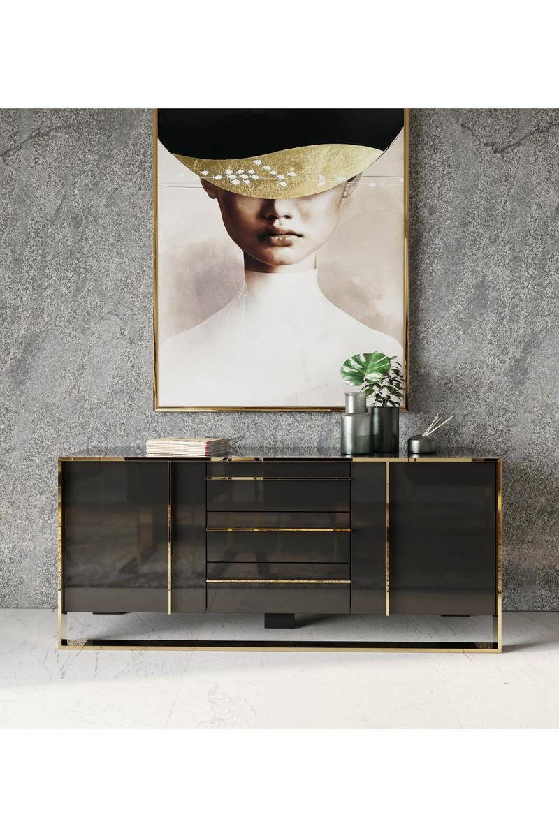 Black Gloss Sideboard | OROA Modern Cartier | Oroatrade.com