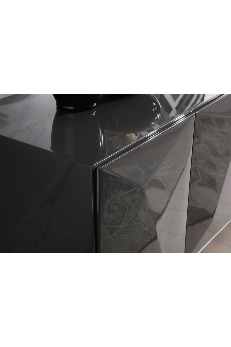 Gray Faceted 4-Door Sideboard | OROA Modern Vanguard | Oroatrade.com