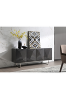 Gray Faceted 4-Door Sideboard | OROA Modern Vanguard | Oroatrade.com