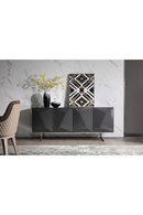 Gray Faceted 4-Door Sideboard | OROA Modern Vanguard | Oroatrade.com