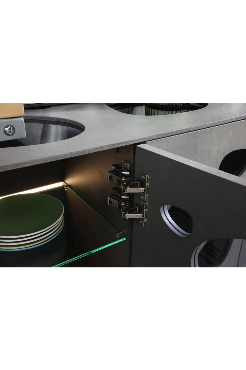 Matte Gray 4-Door Sideboard | OROA Modern Fontana | Oroatrade.com