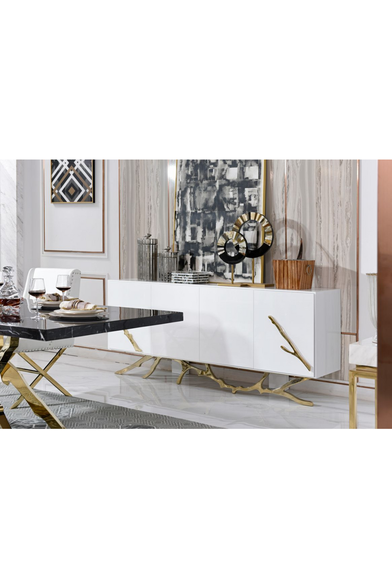White 4-Door Sideboard | OROA Modern Legend | Oroatrade.com