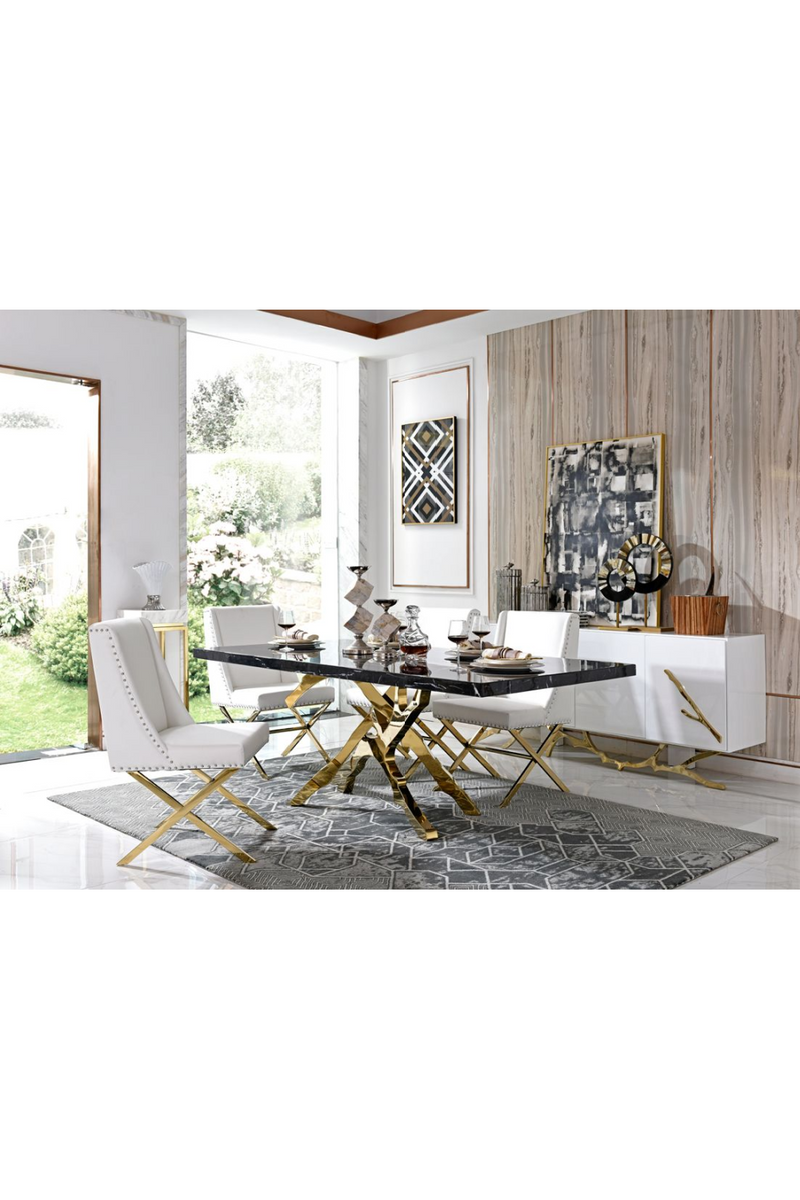 White 4-Door Sideboard | OROA Modern Legend | Oroatrade.com