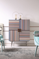 Multicolored 4-Door Wine Cabinet | OROA Modern Macoy | Oroatrade.com
