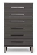 Gray Slatted 6-Drawer Chest | OROA Modern Splendor | Oroatrade.com