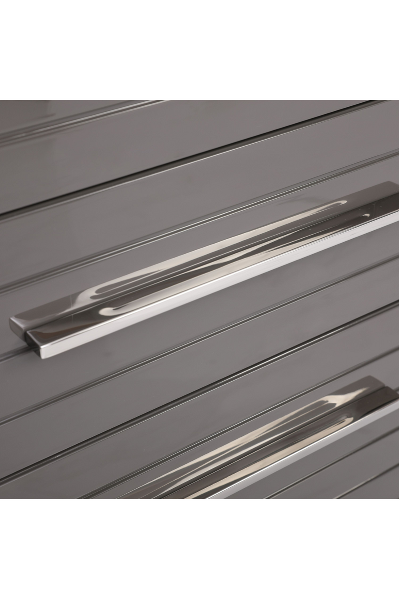 Gray Slatted 6-Drawer Chest | OROA Modern Splendor | Oroatrade.com