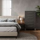 Gray Slatted 6-Drawer Chest | OROA Modern Splendor | Oroatrade.com
