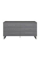 Gray Slatted 6-Drawer Dresser | OROA Modern Splendor | Oroatrade.com