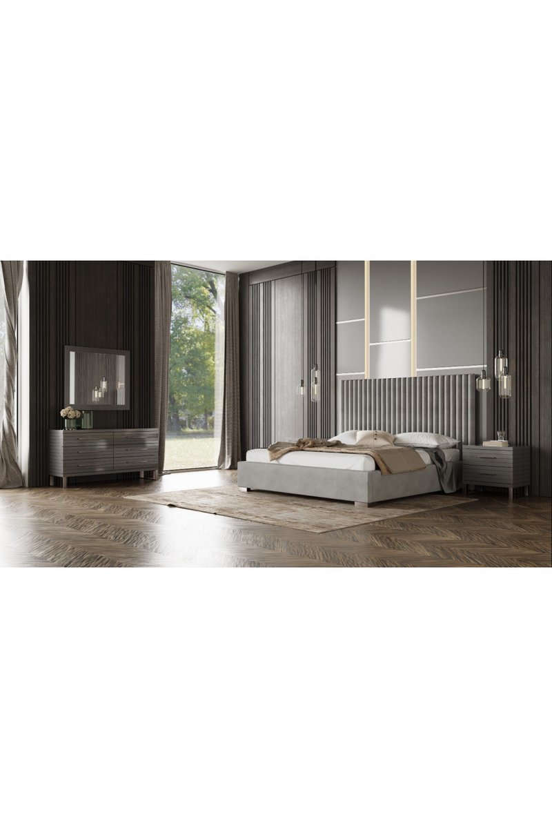 Gray Slatted 6-Drawer Dresser | OROA Modern Splendor | Oroatrade.com