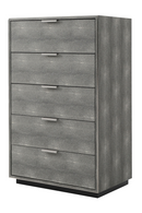 Dark Shagreen 5-Drawer Chest | OROA Modern Dynasty | Oroatrade.com
