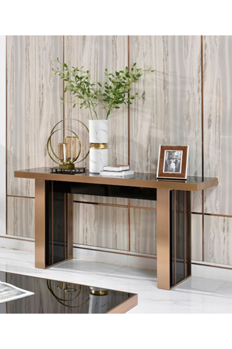 Black Glass Console Table | OROA Modern Cartier | Oroatrade.com