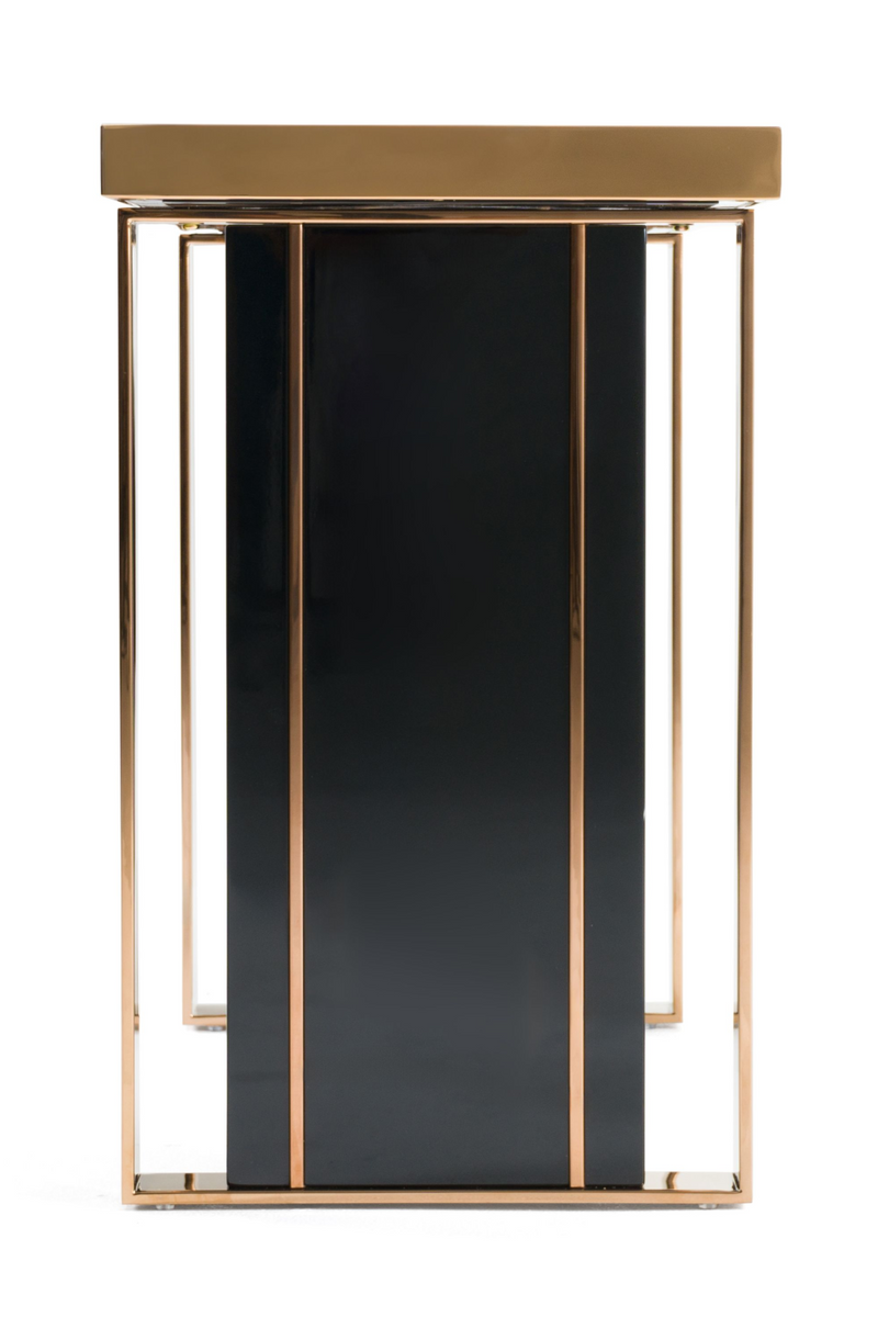 Black Glass Console Table | OROA Modern Cartier | Oroatrade.com