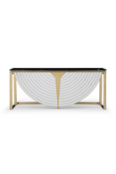 Gold-Framed Black Marble Console | OROA Modern Flavio | Oroatrade.com