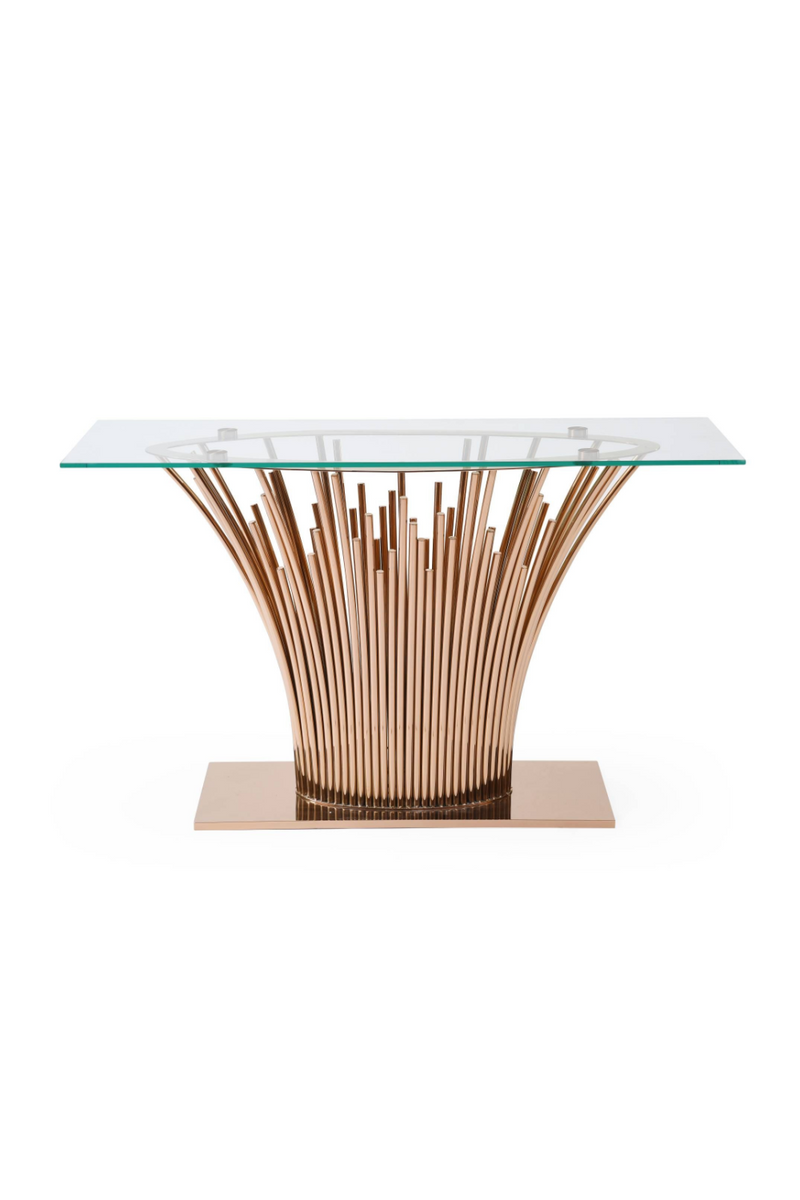 Rosegold Base Console Table | OROA Modern Paxton | Oroatrade.com