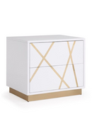 White 2-Drawer Nightstand | OROA Modern Nixa | Oroatrade.com
