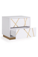 White 2-Drawer Nightstand | OROA Modern Nixa | Oroatrade.com