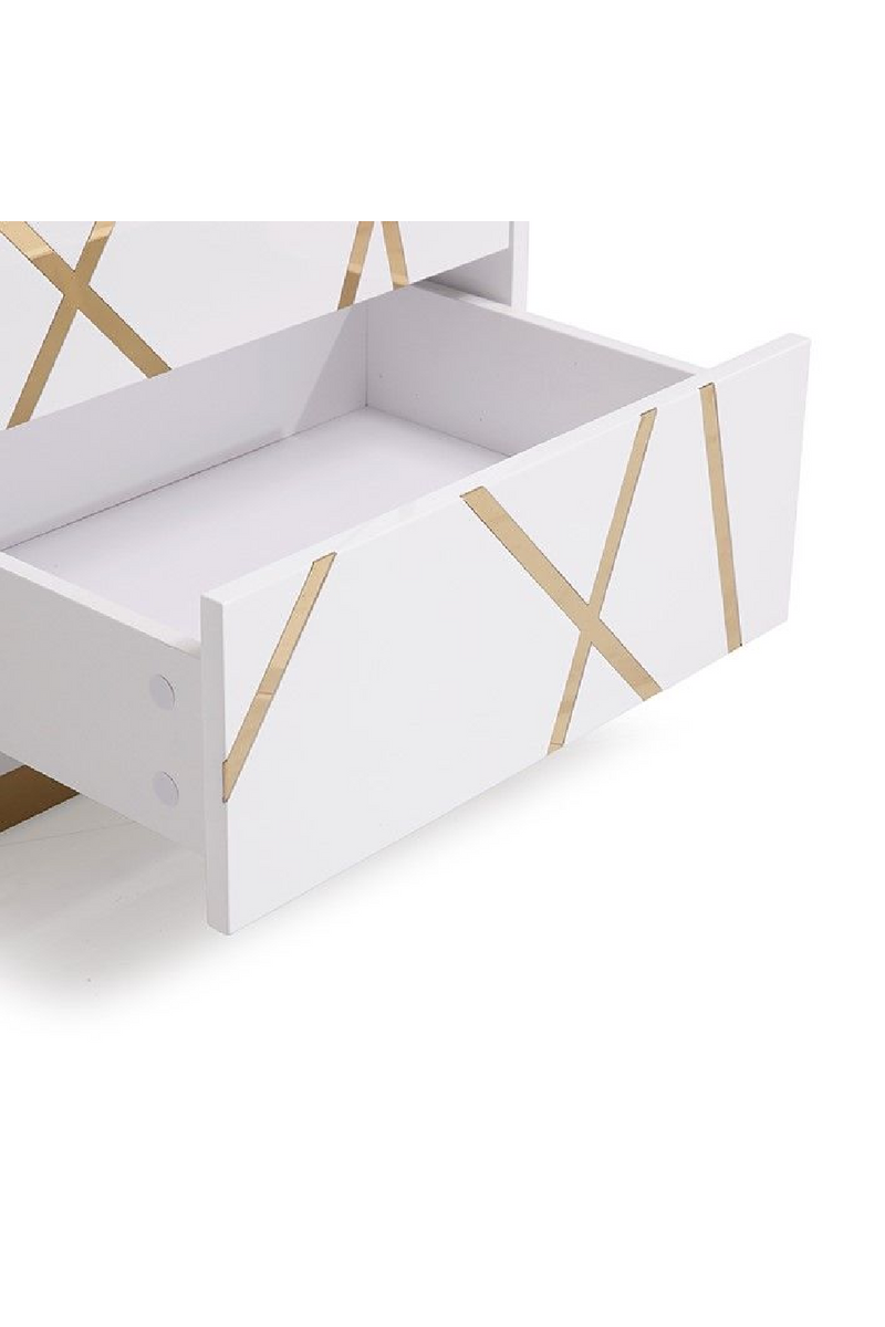 White 2-Drawer Nightstand | OROA Modern Nixa | Oroatrade.com