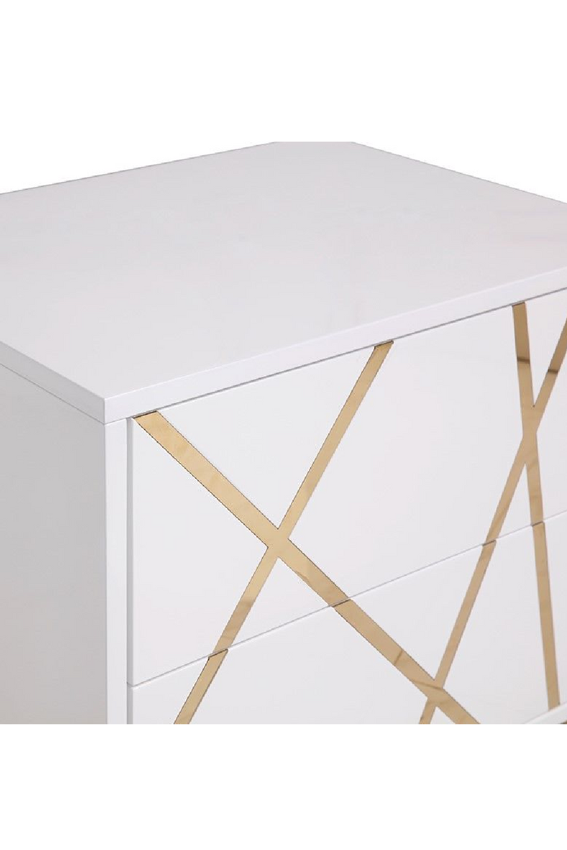 White 2-Drawer Nightstand | OROA Modern Nixa