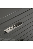 Gray Slatted 2-Drawer Nightstand | OROA Modern Splendor | Oroatrade.com