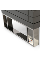 Gray Slatted 2-Drawer Nightstand | OROA Modern Splendor | Oroatrade.com