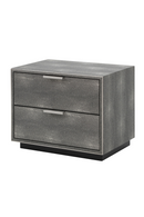 Dark Shagreen 2-Drawer Nightstand | OROA Modern Dynasty | Oroatrade.com