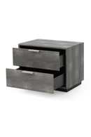Dark Shagreen 2-Drawer Nightstand | OROA Modern Dynasty | Oroatrade.com