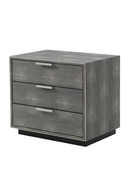 Dark Shagreen 3-Drawer Nightstand | OROA Modern Dynasty | Oroatrade.com