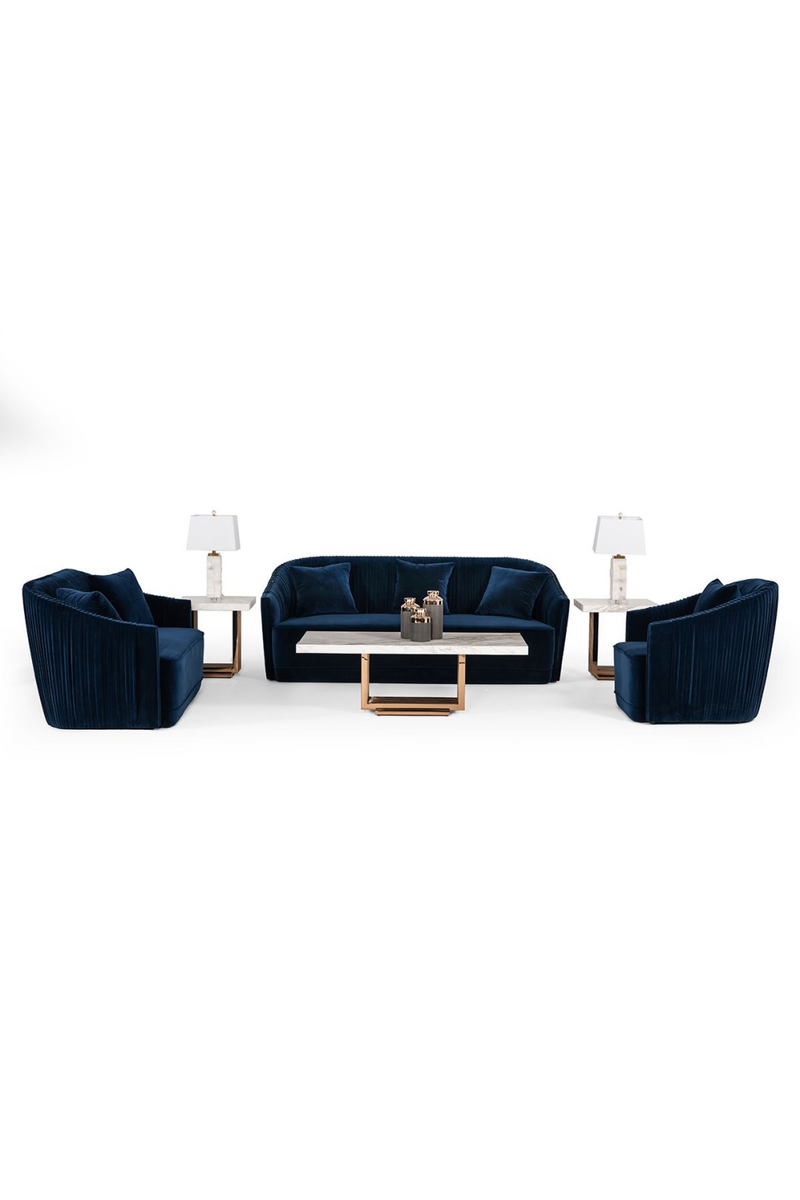 Blue Velvet Sofa | OROA Modern Palomar | Oroatrade.com