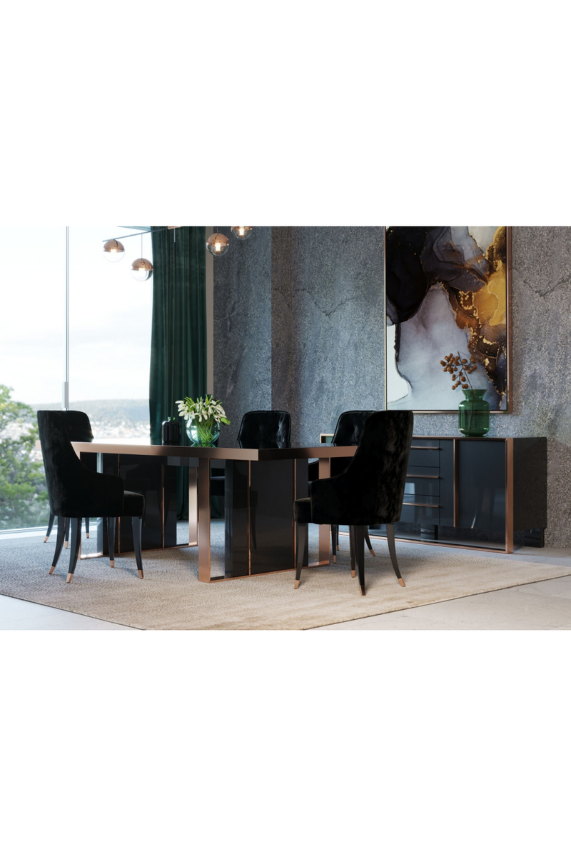 Black Gloss Dining Table | OROA Modern Cartier | Oroatrade.com