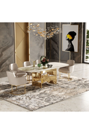 White Marble Gold Dining Table | OROA Modern Marmot | Oroatrade.com