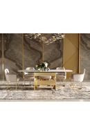 White Marble Gold Dining Table | OROA Modern Marmot | Oroatrade.com